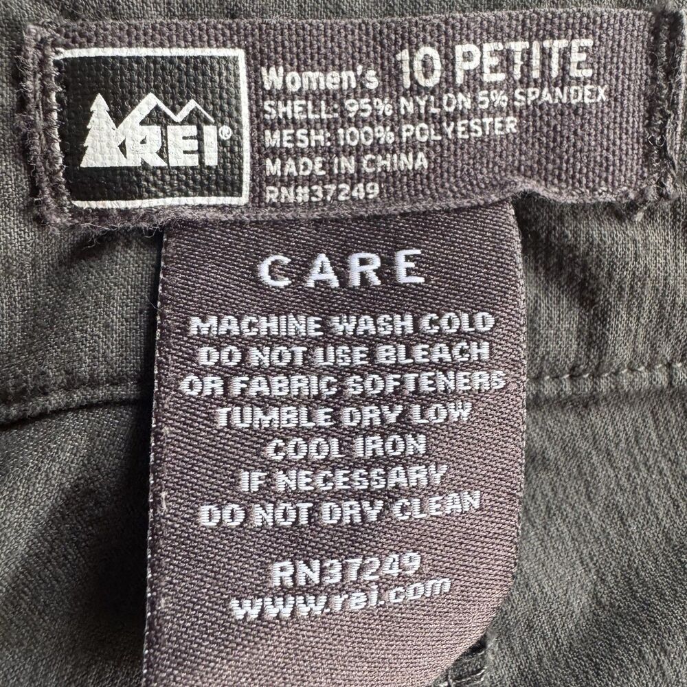 REI Co-Op Women Sz 10P Pants Gorpcore Convertible Olive Green Outdoor Hike Cargo - Picture 3 of 11